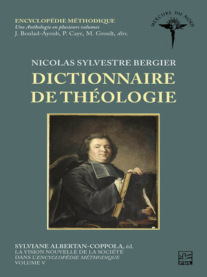 cover image of La vision nouvelle de la société dans l'Encyclopédie méthodique. Volume V. Dictionnaire de Théologie
